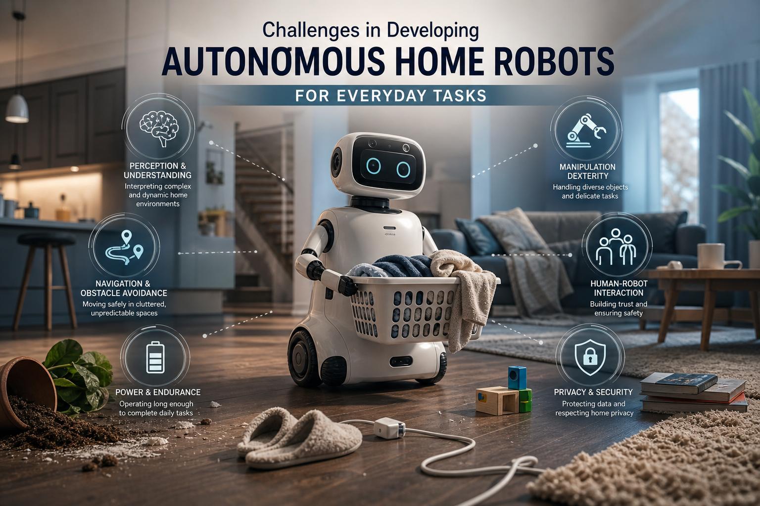 Challenges in Developing Autonomous Home Robots for Everyday Tasks