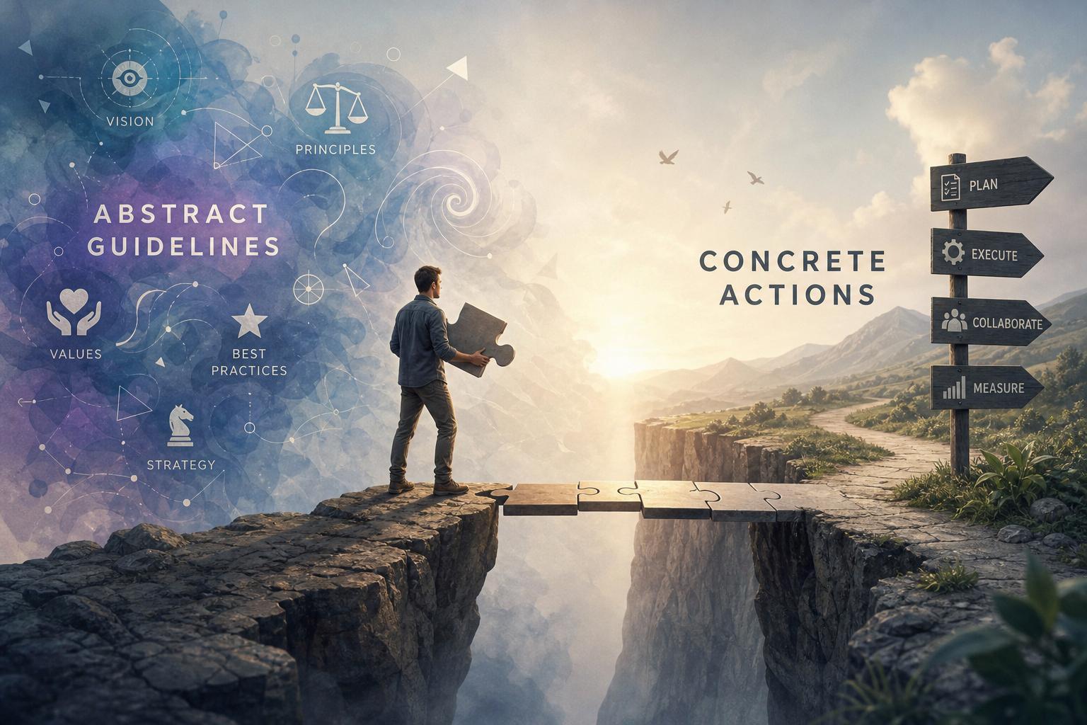 Challenges in Translating abstract Guidelines into Concrete Actions