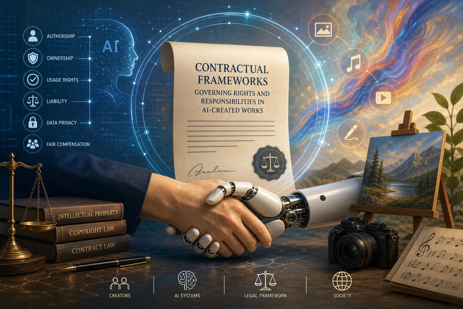 Contractual Frameworks Governing Rights and Responsibilities in AI-Created Works