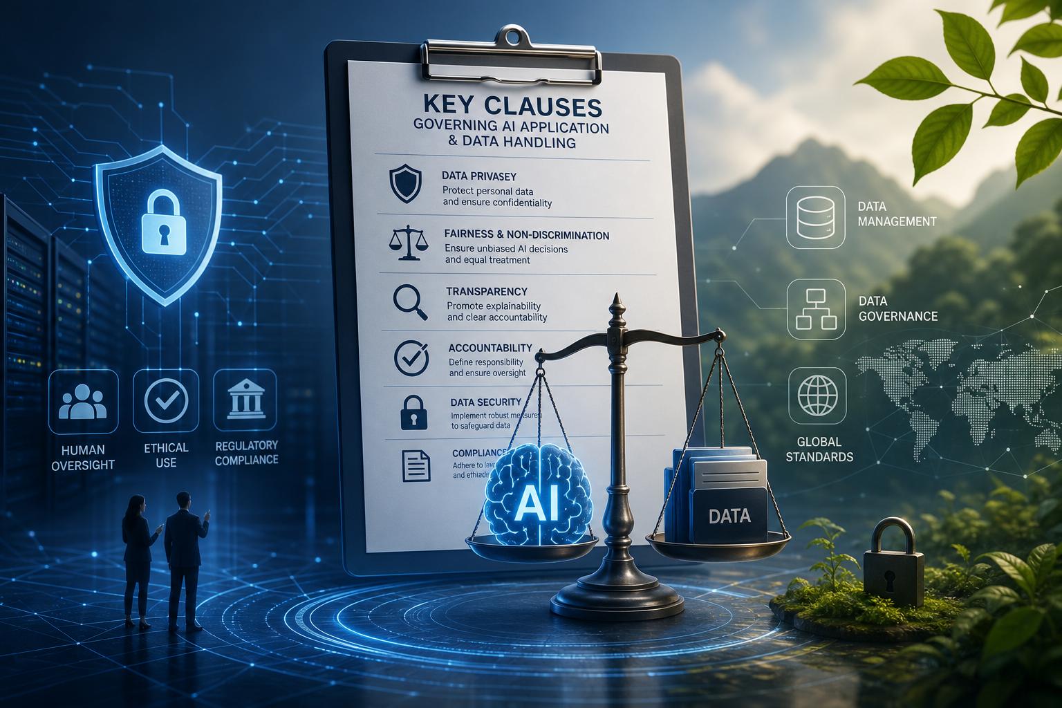 Analyzing key Clauses That Govern AI Application and Data Handling