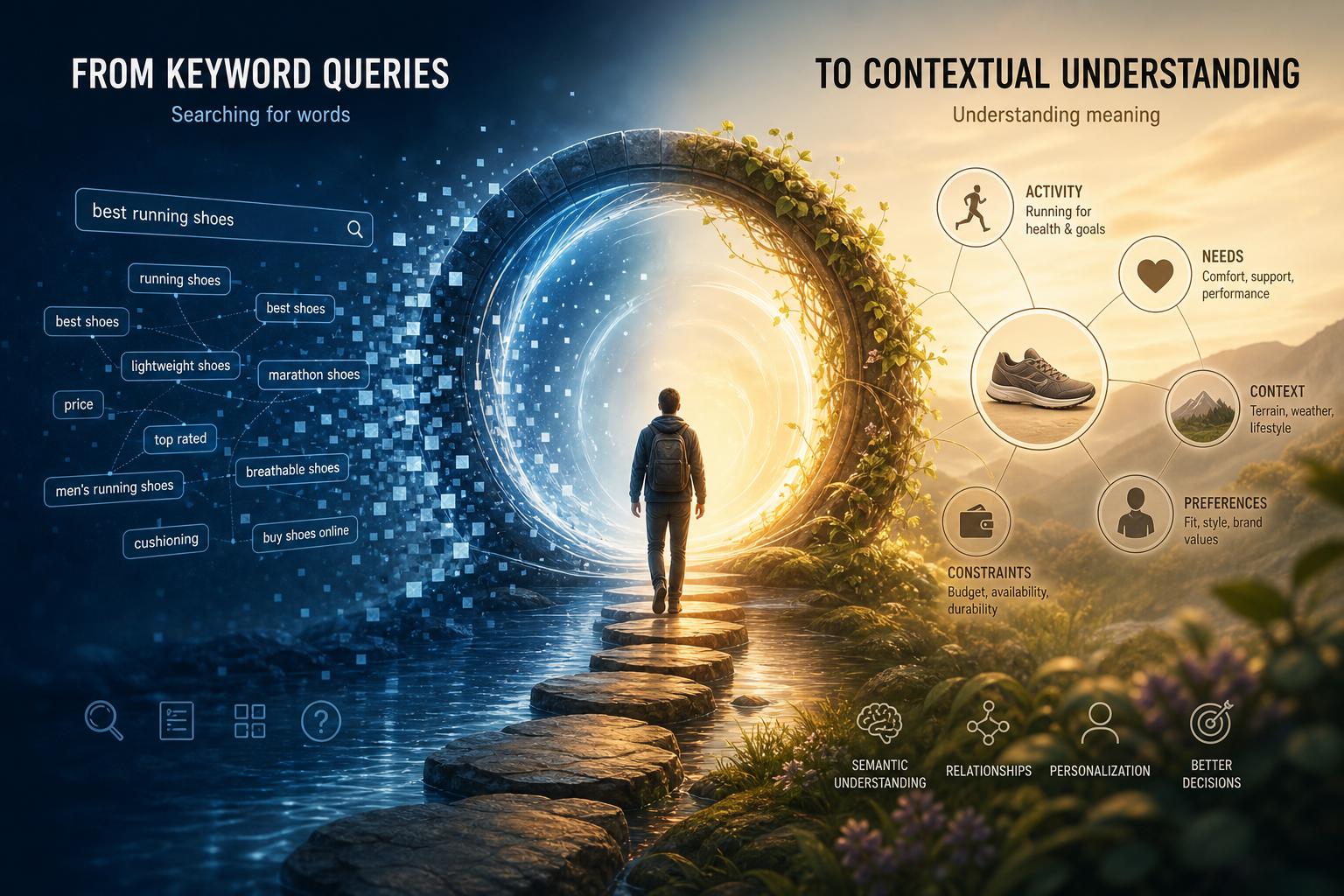 Understanding the Transition from Keyword Queries to Contextual Understanding