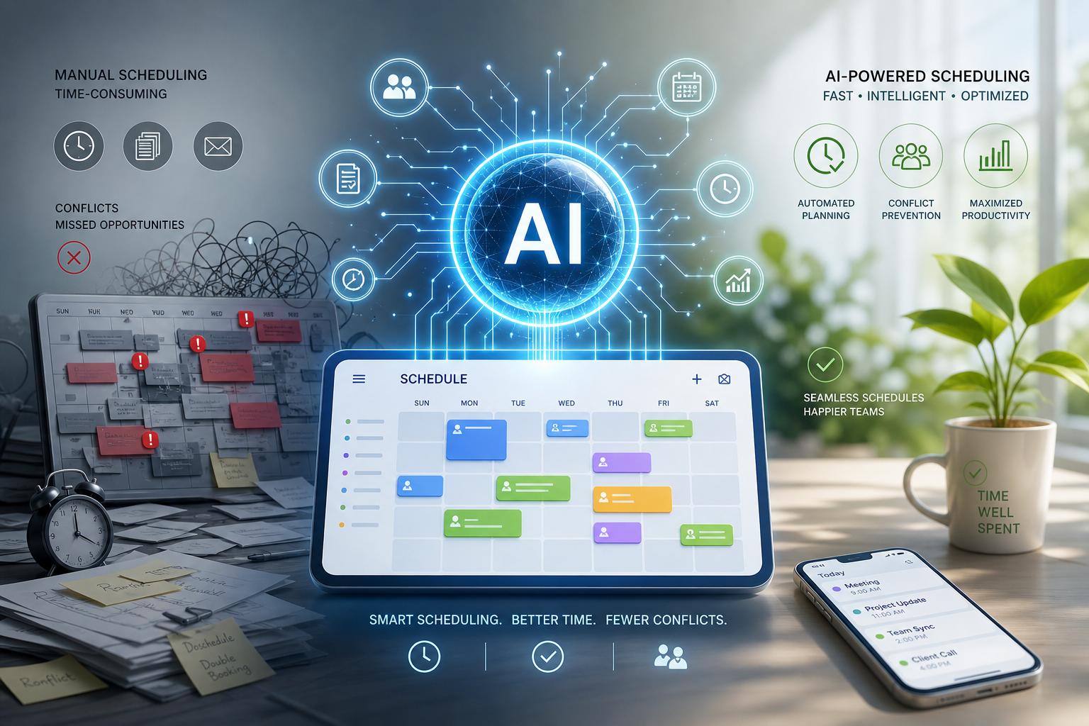 How AI Enhances Scheduling Efficiency and Reduces Conflicts