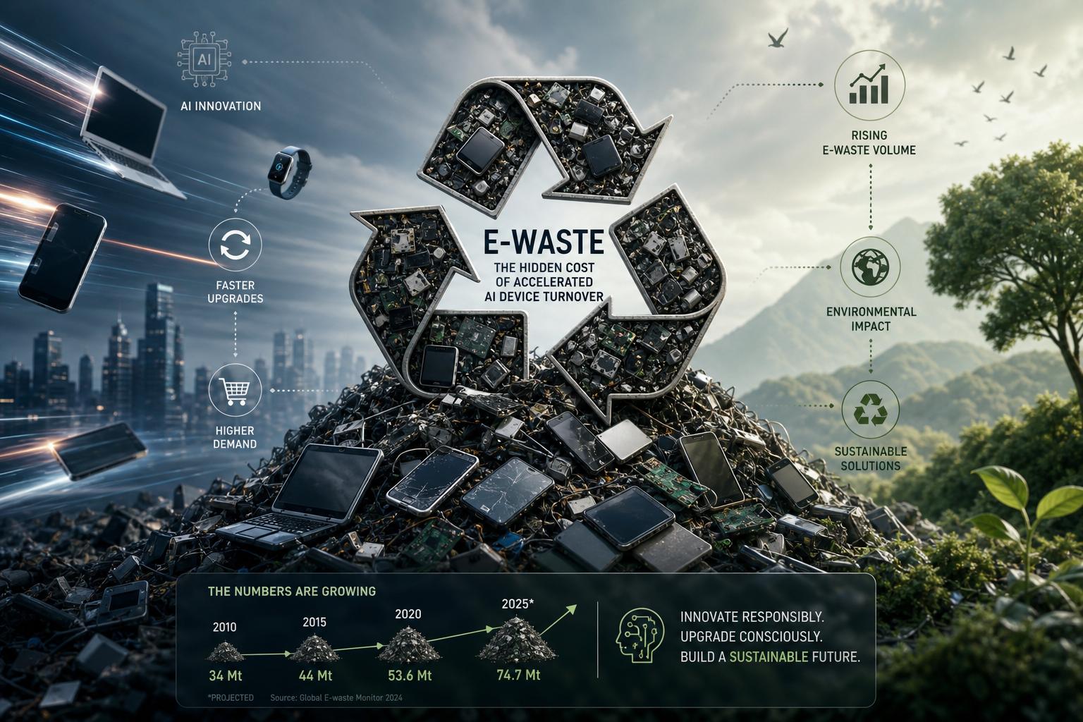 Analyzing E-Waste Volume from Accelerated AI Device Turnover