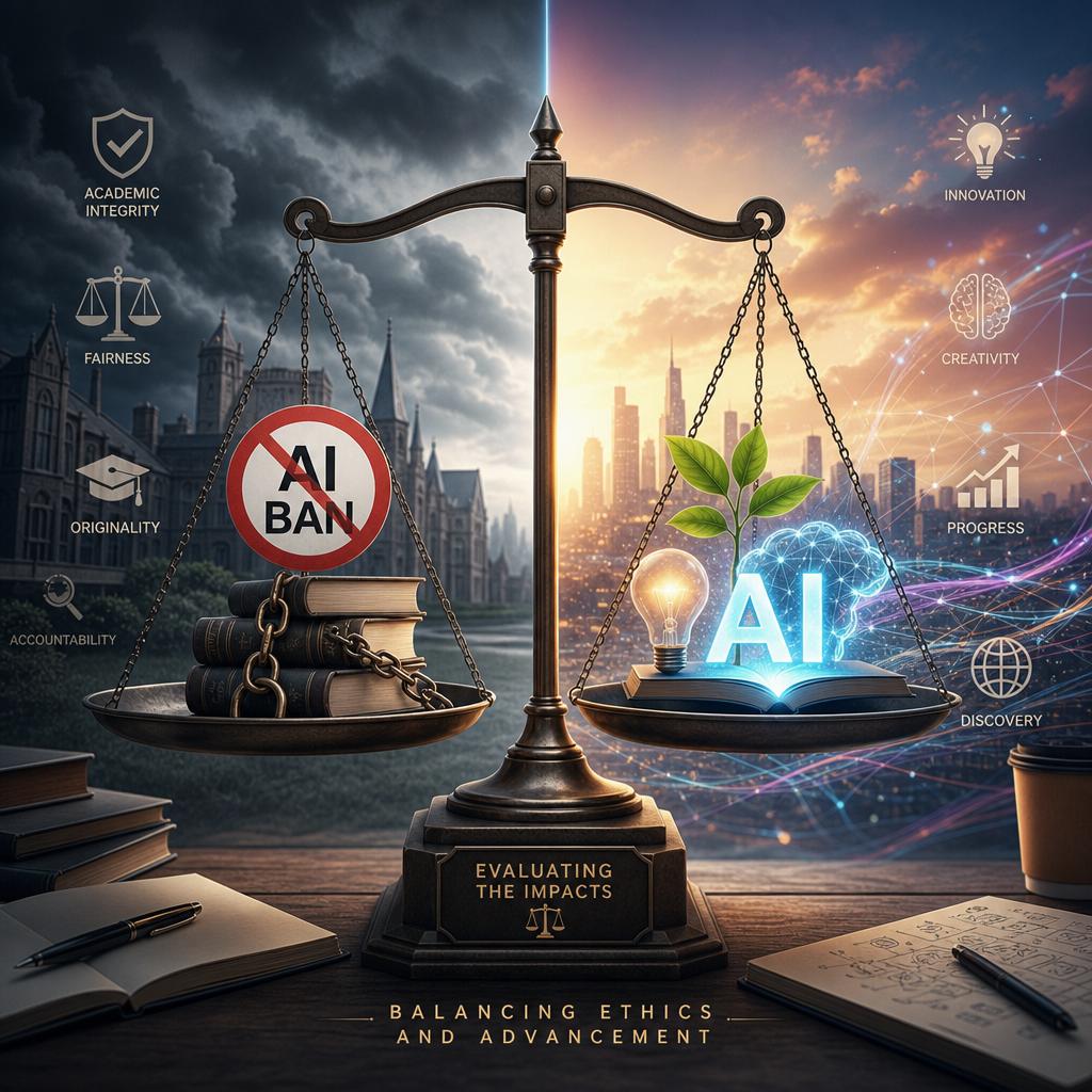 Evaluating the Impacts of AI Bans on Academic Integrity and Innovation