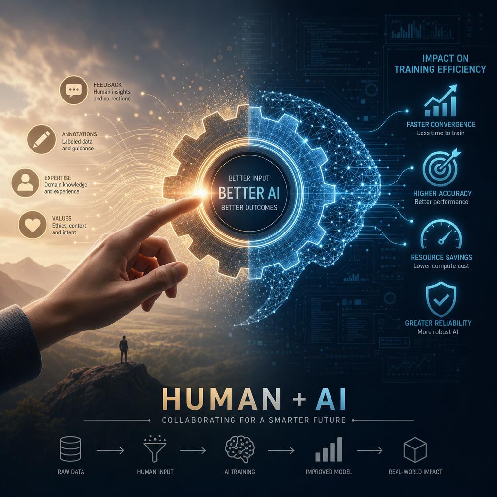 Analyzing the Impact of Human Input on AI Training Efficiency