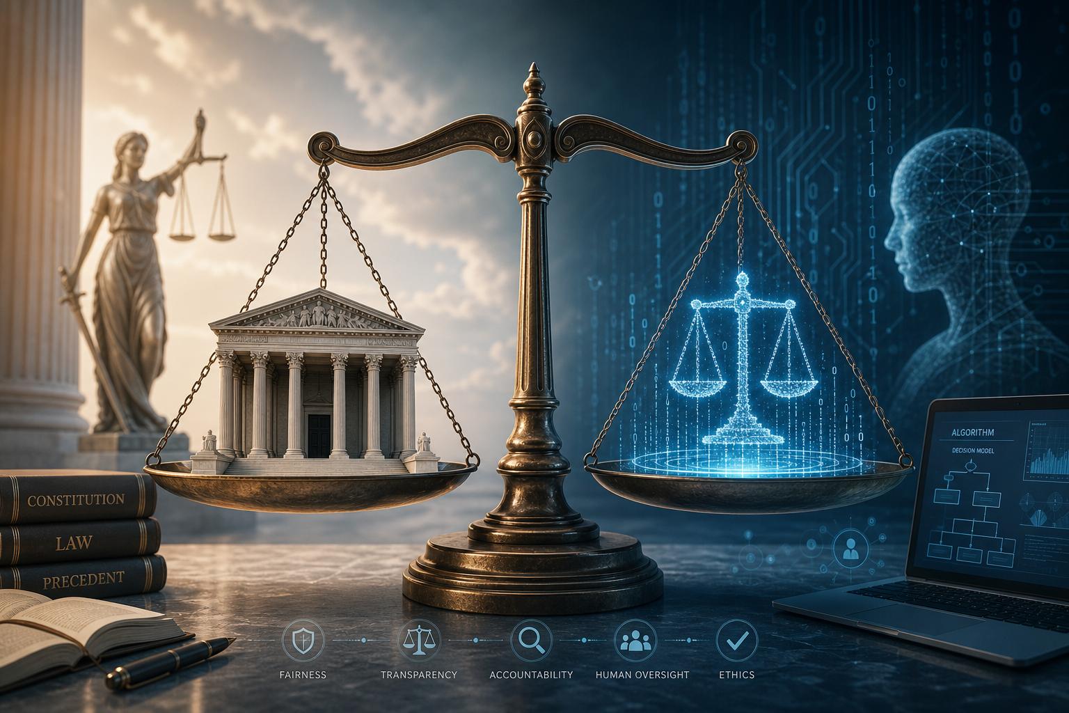Balancing Institutional Authority with Algorithmic Influence in Judicial Systems