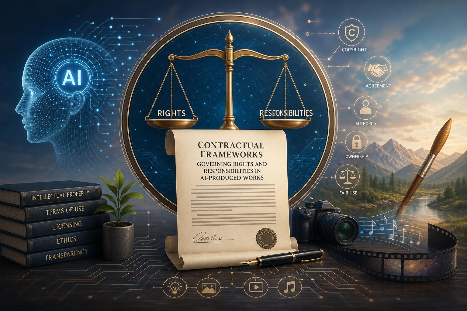 Contractual Frameworks Governing Rights and Responsibilities in AI-Produced Works