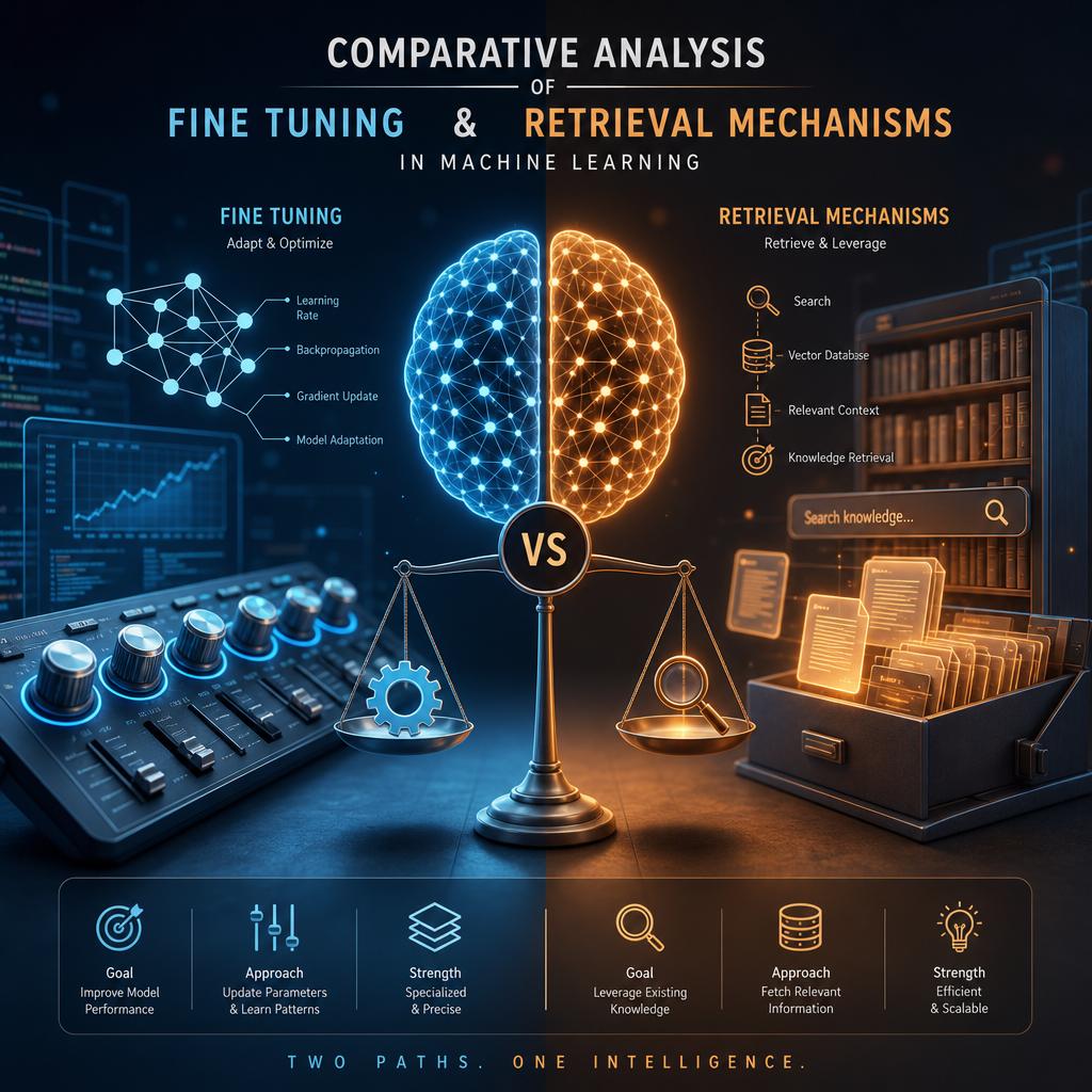 Comparative Analysis of Fine Tuning and Retrieval Mechanisms in Machine Learning