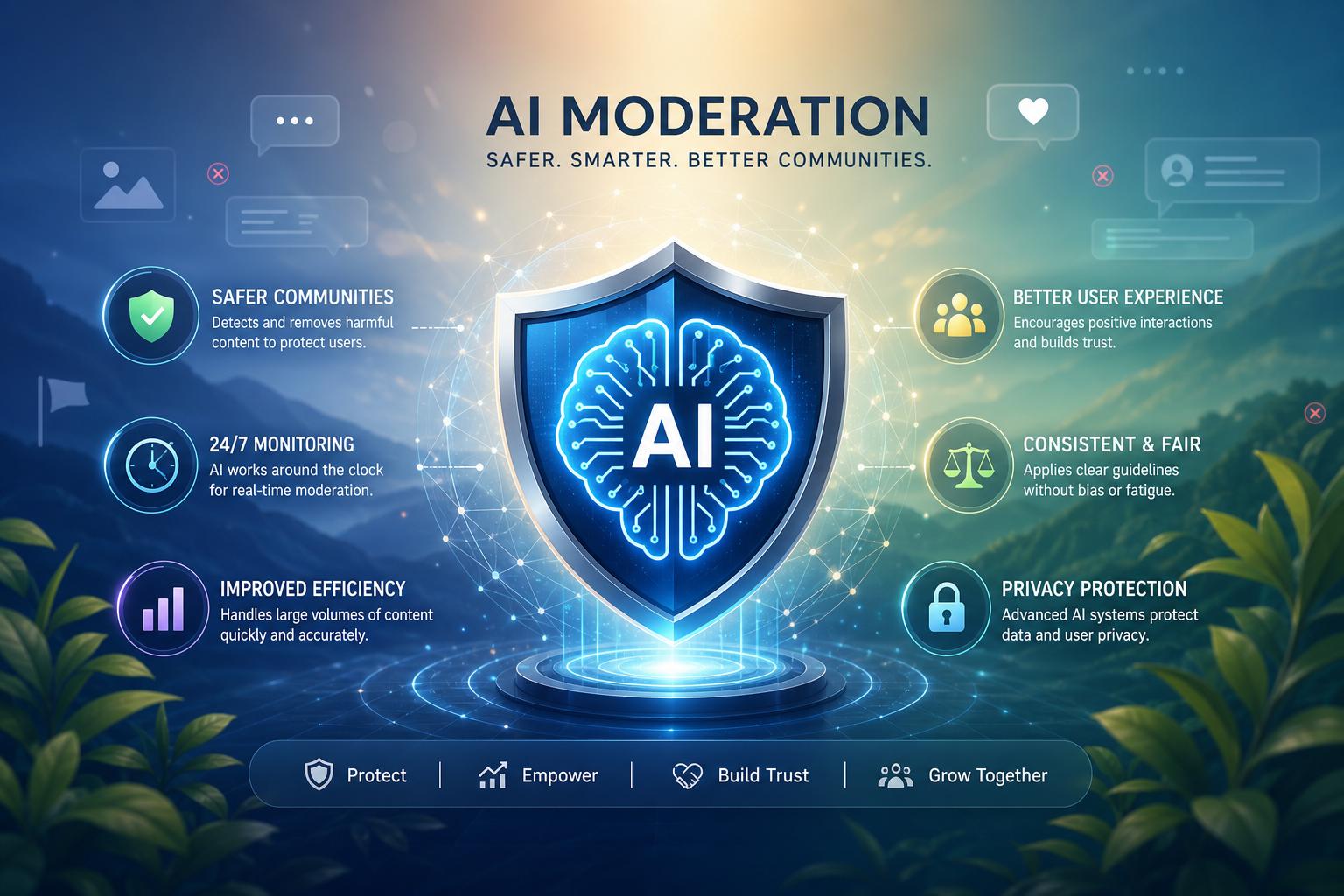 Key benefits of Implementing AI Moderation in Online Platforms