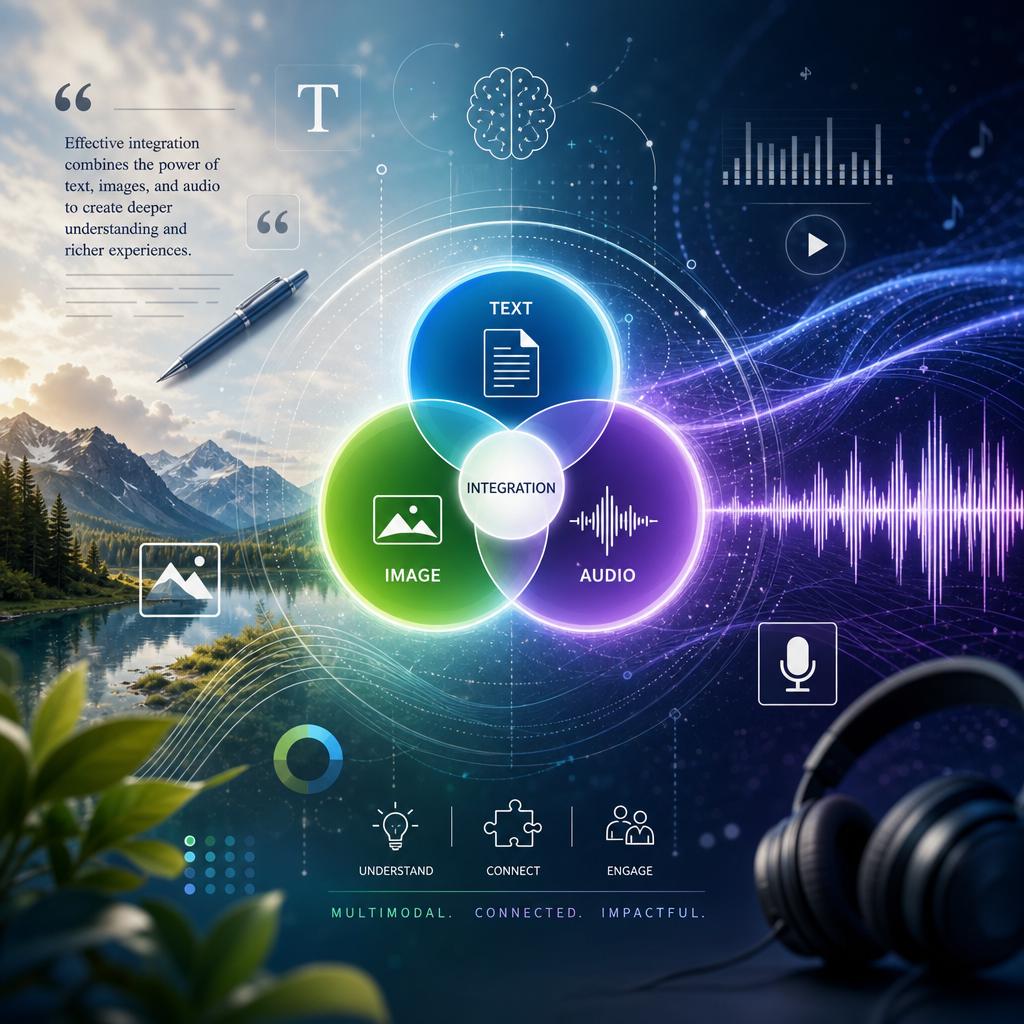 Exploring Techniques for Effective Integration of Text, Imagesand Audio Data