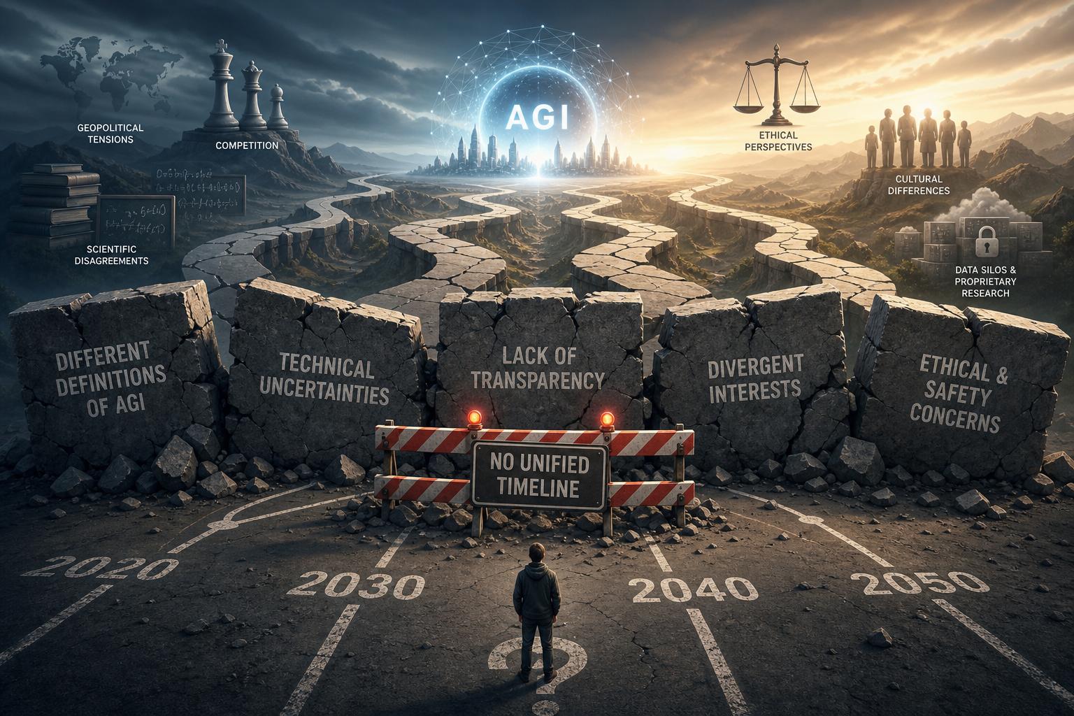 Barriers to Establishing a Unified Timeline for AGI Development