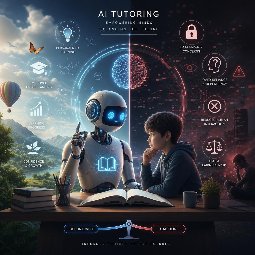 Understanding the Educational Benefits and Risks of AI Tutoring