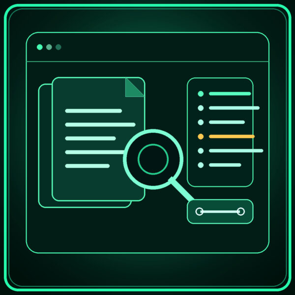 Emerald Document Q and A Evidence Review Studio illustration