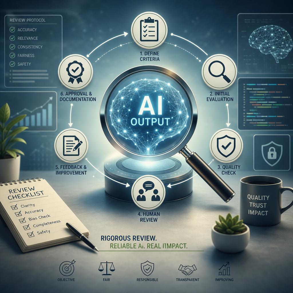 Implementing Rigorous Review Protocols for AI-Generated Outputs