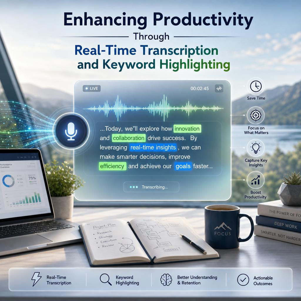 Enhancing Productivity Through Real-Time Transcription and Keyword Highlighting