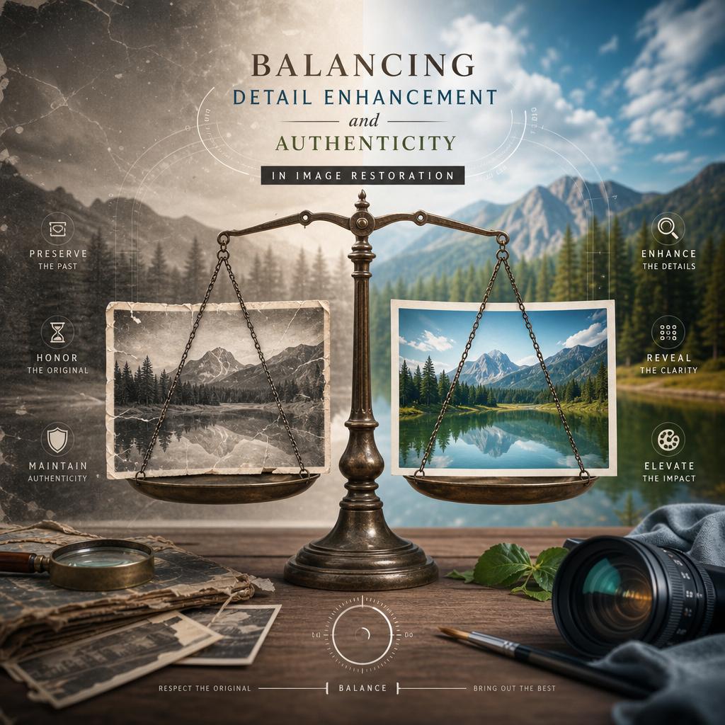 Balancing Detail Enhancement and Authenticity in Image Restoration