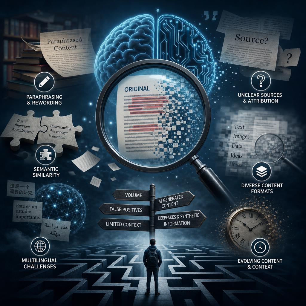 - Key Challenges in Accurately Identifying Plagiarized Content Using AI