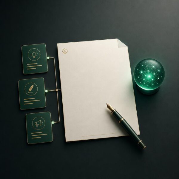 Emerald Content Brief and Draft Studio content planning illustration