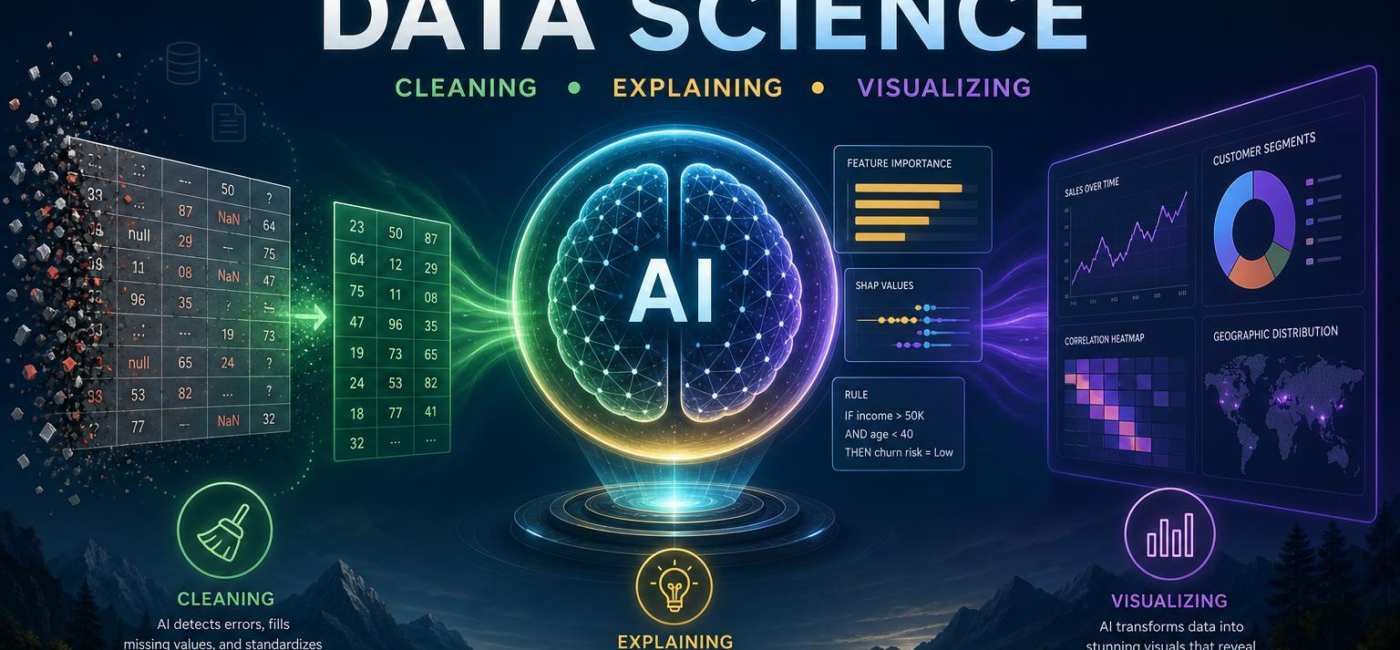 How AI Enhances Data Science: Cleaning, Explaining, Visualizing