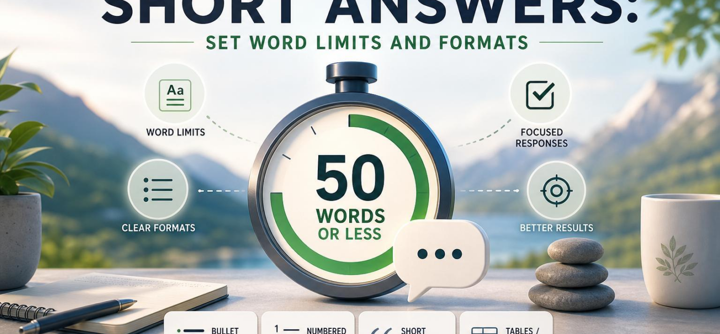 How to Get Short Answers: Set Word Limits and Formats