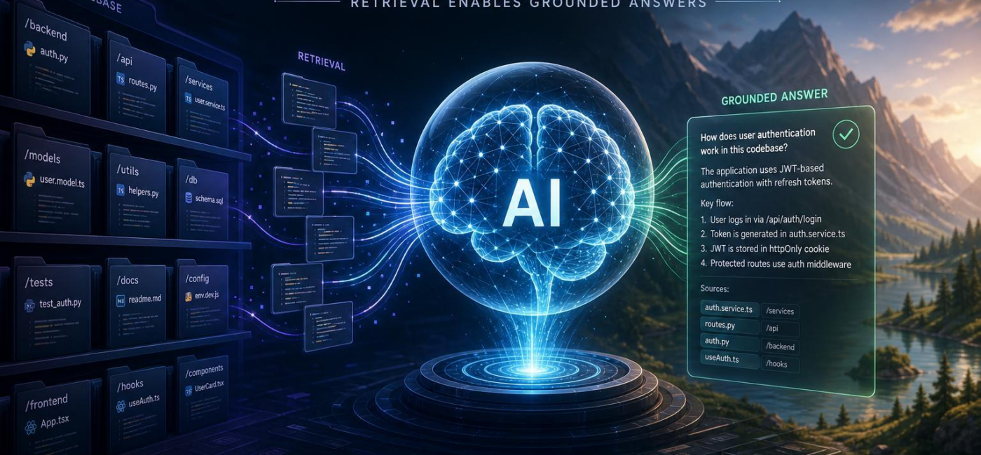 Can AI Master Your Codebase? Retrieval Enables Grounded Answers