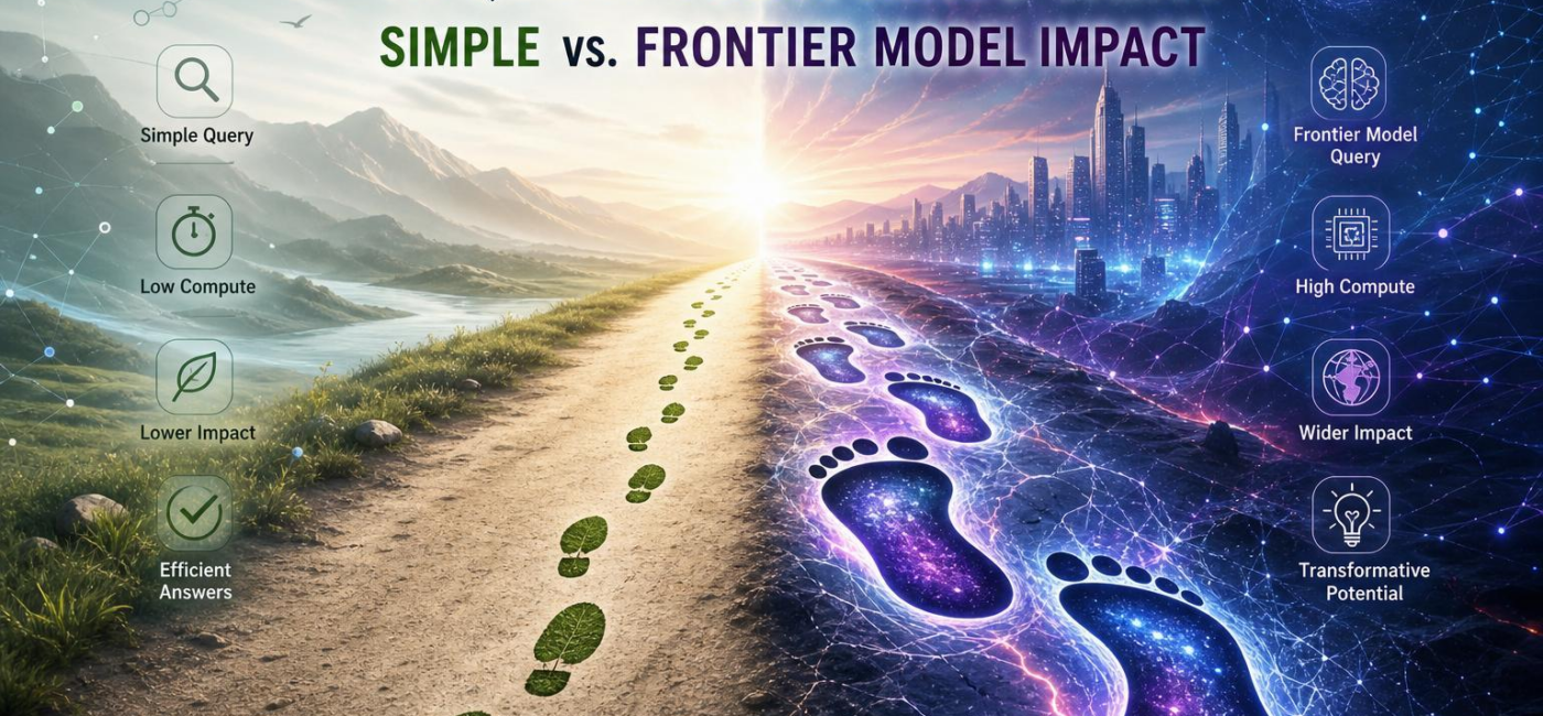 AI Query Footprints Vary: Simple vs. Frontier Model Impact