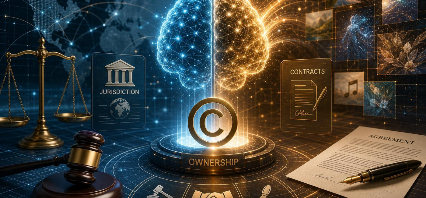 Ownership of AI-Generated Content: Jurisdiction, Contracts, and Authorship
