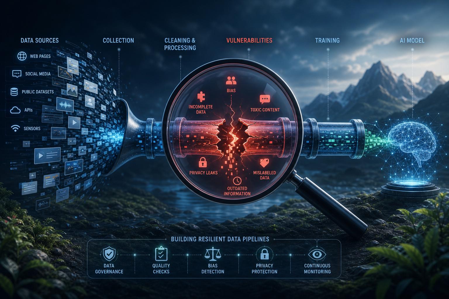 Identifying Vulnerabilities in AI Training Data Pipelines
