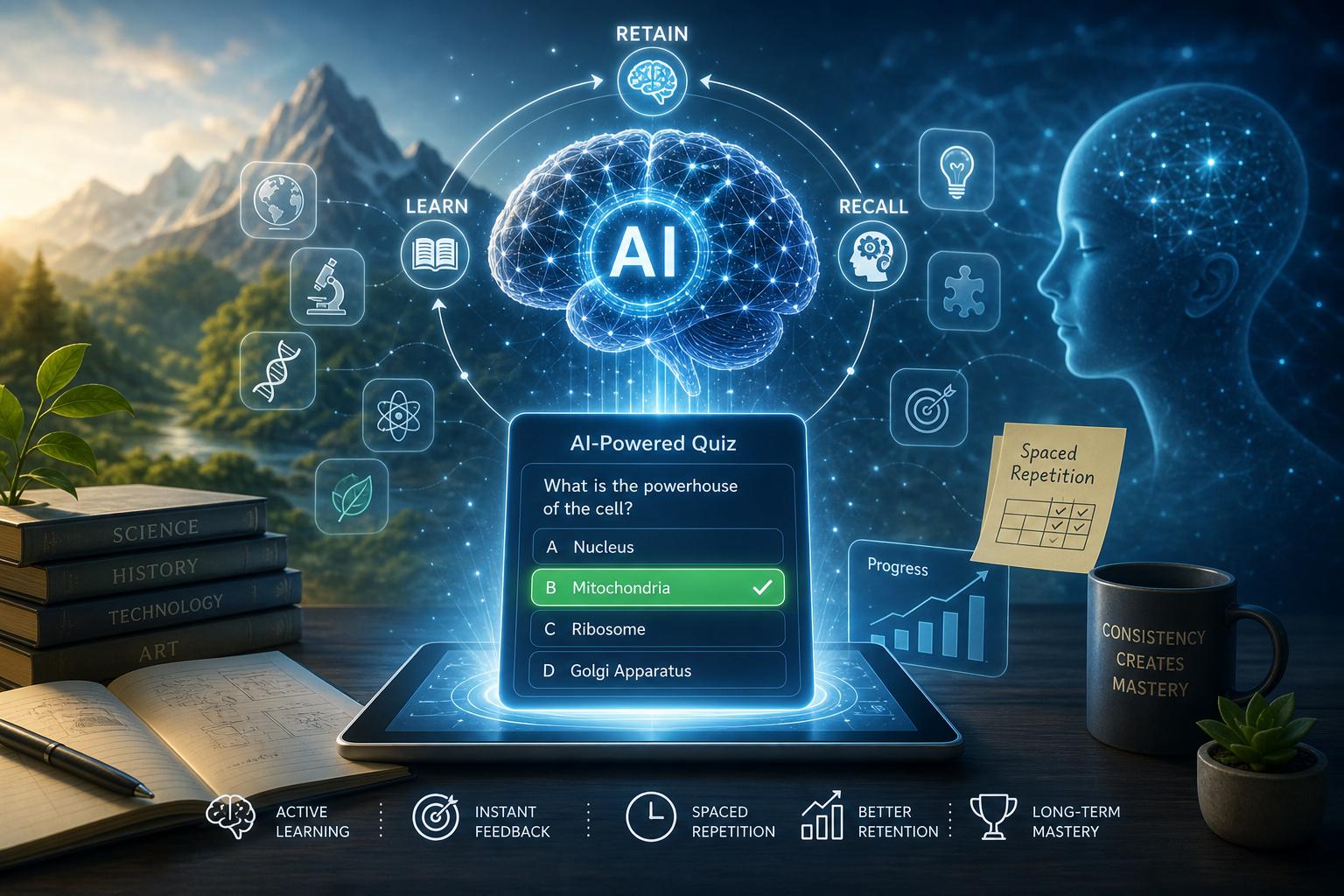 Leveraging AI-Powered Quizzing for Efficient Knowledge Retention