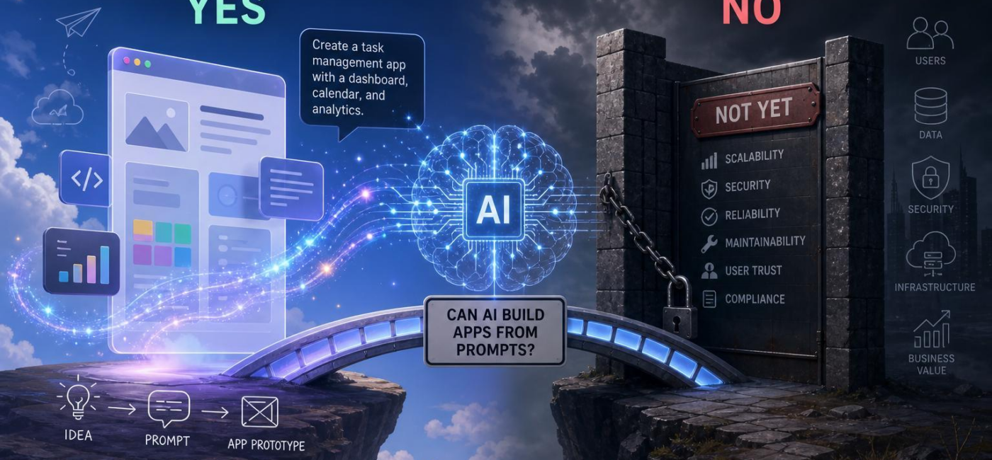 Can AI Build Apps from Prompts? Prototypes Yes, Products No