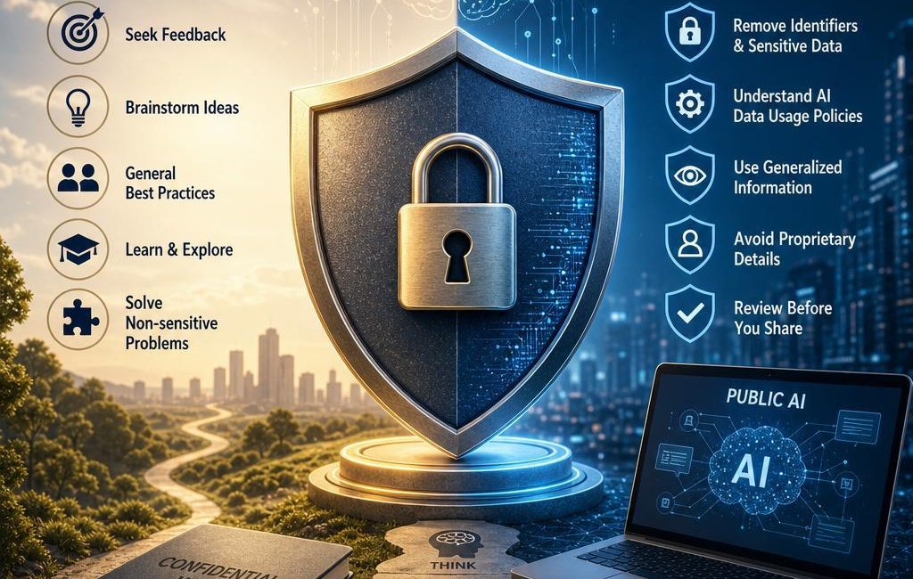 When to Share Confidential Work on Public AI: Key Safeguards