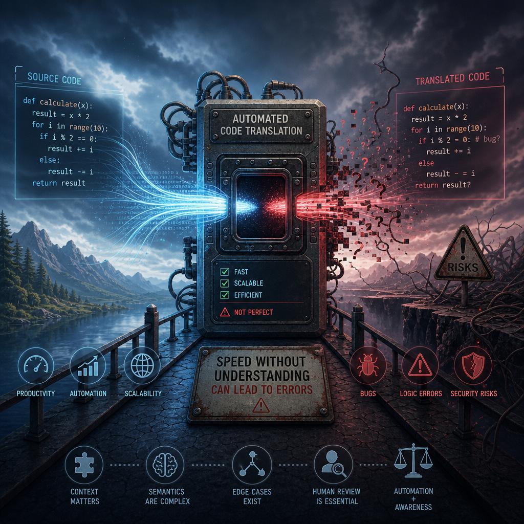 Understanding the Limitations and risks of Automated Code Translation