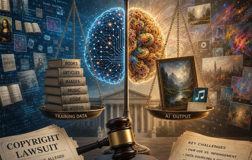 Copyright Lawsuits Surrounding AI: Challenges in Training and Output