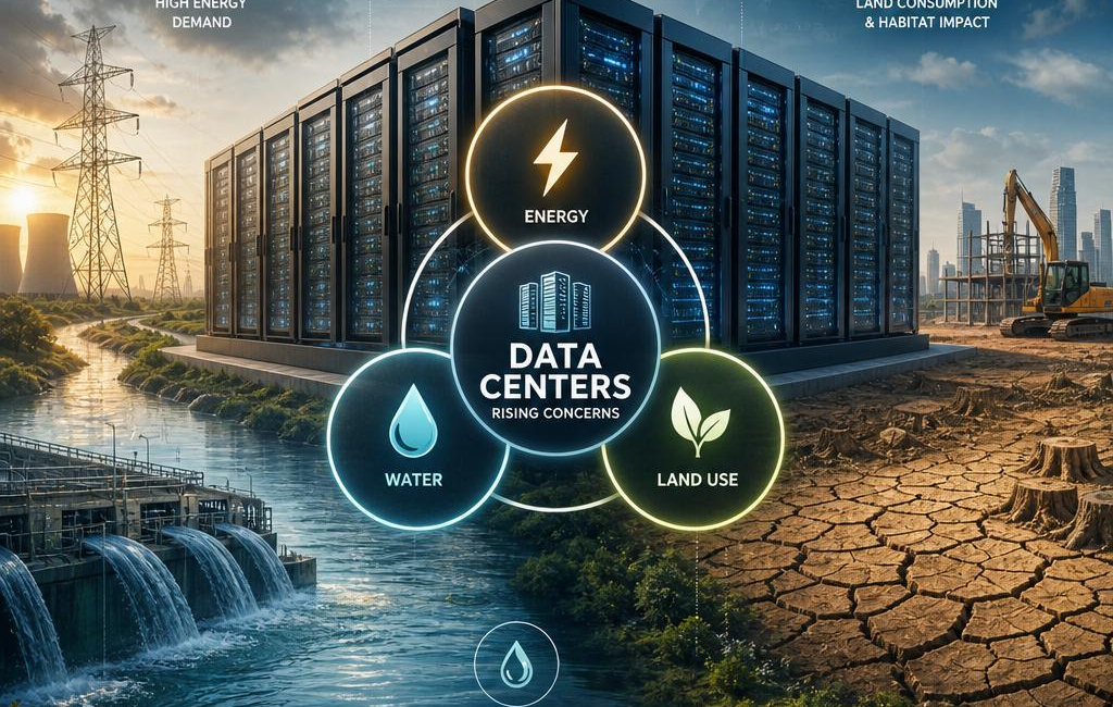 Data Centers: Rising Concerns Over Energy, Water, and Land Use