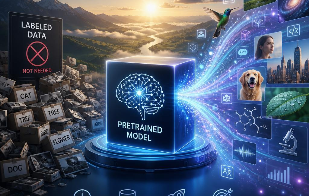 When Labeled Data Isn’t Needed: AI with Pretrained Models