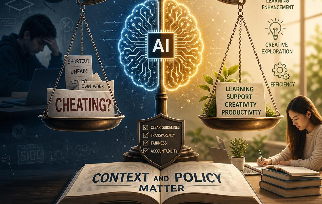 Is Using AI for School Cheating? Context and Policy Matter