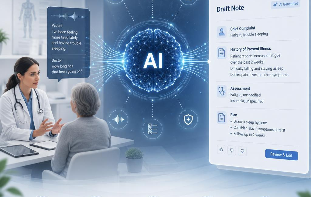 How AI Generates Draft Notes From Medical Visits