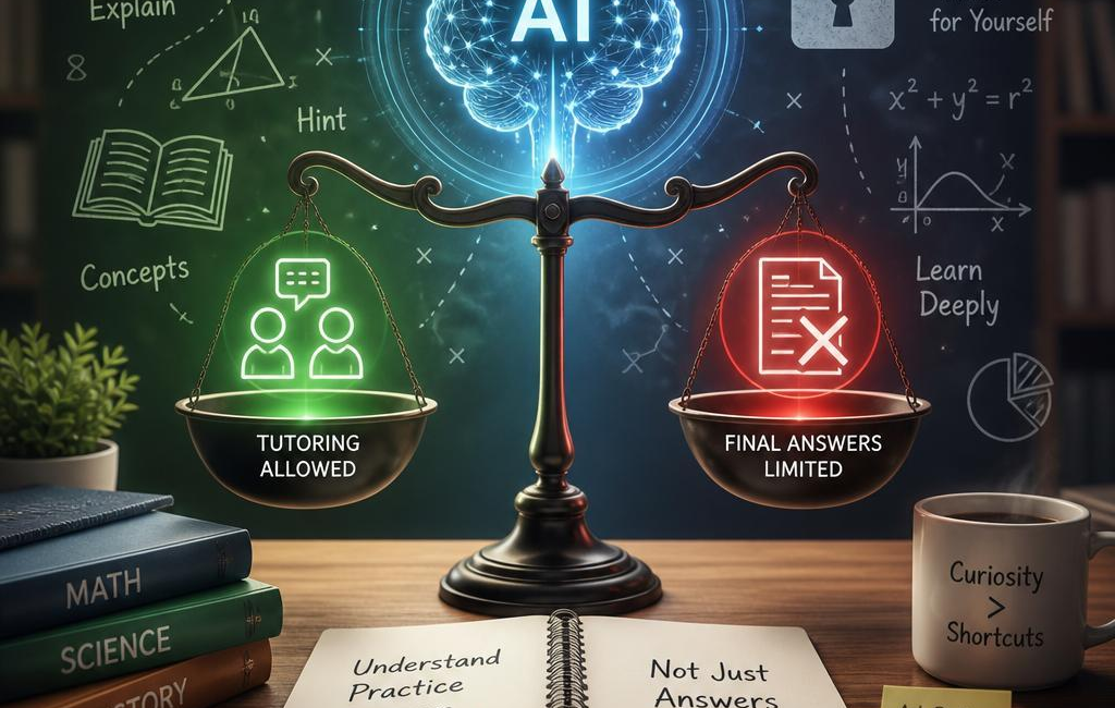 AI for Homework: Tutoring Allowed, Final Answers Limited