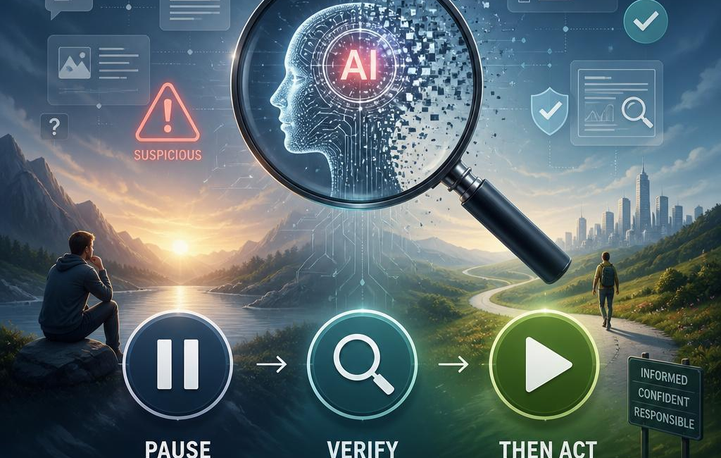 Suspicious AI Content: Pause, Verify, Then Act
