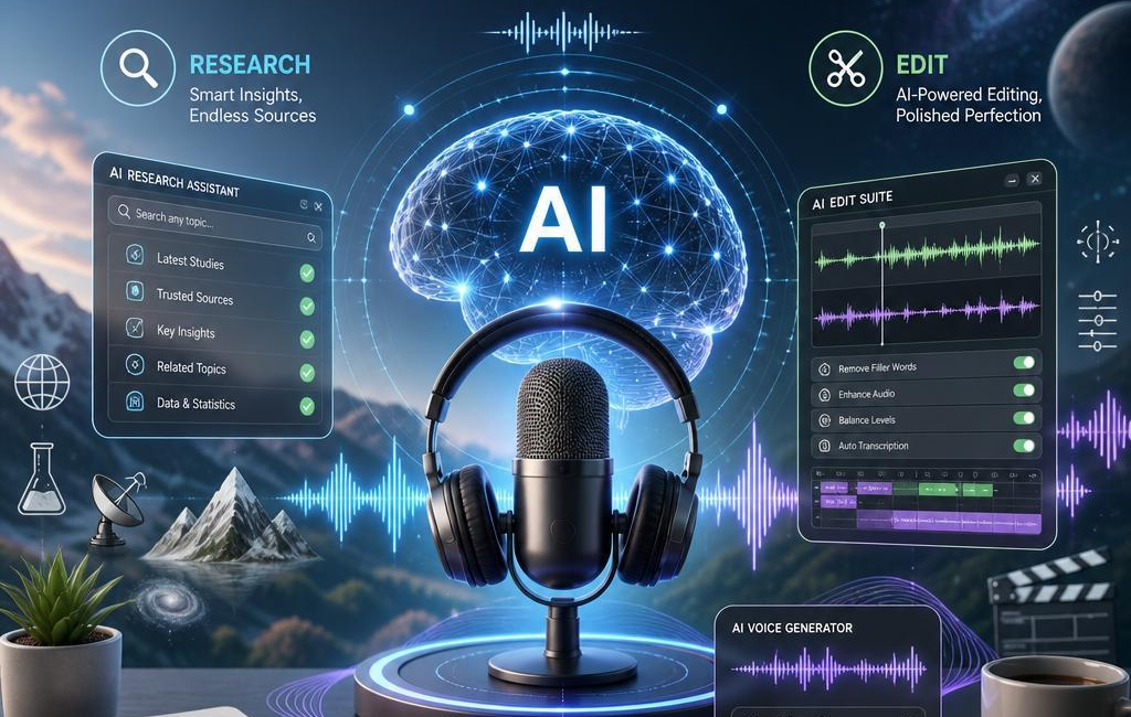 How AI Can Research, Edit, and Voice Podcasts