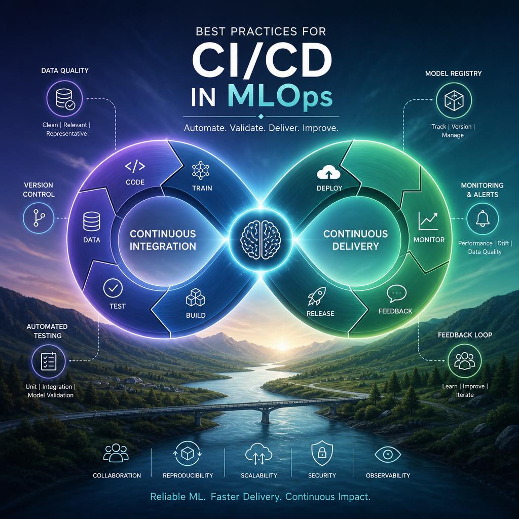 - Best practices for Continuous Integration and Continuous delivery in MLOps