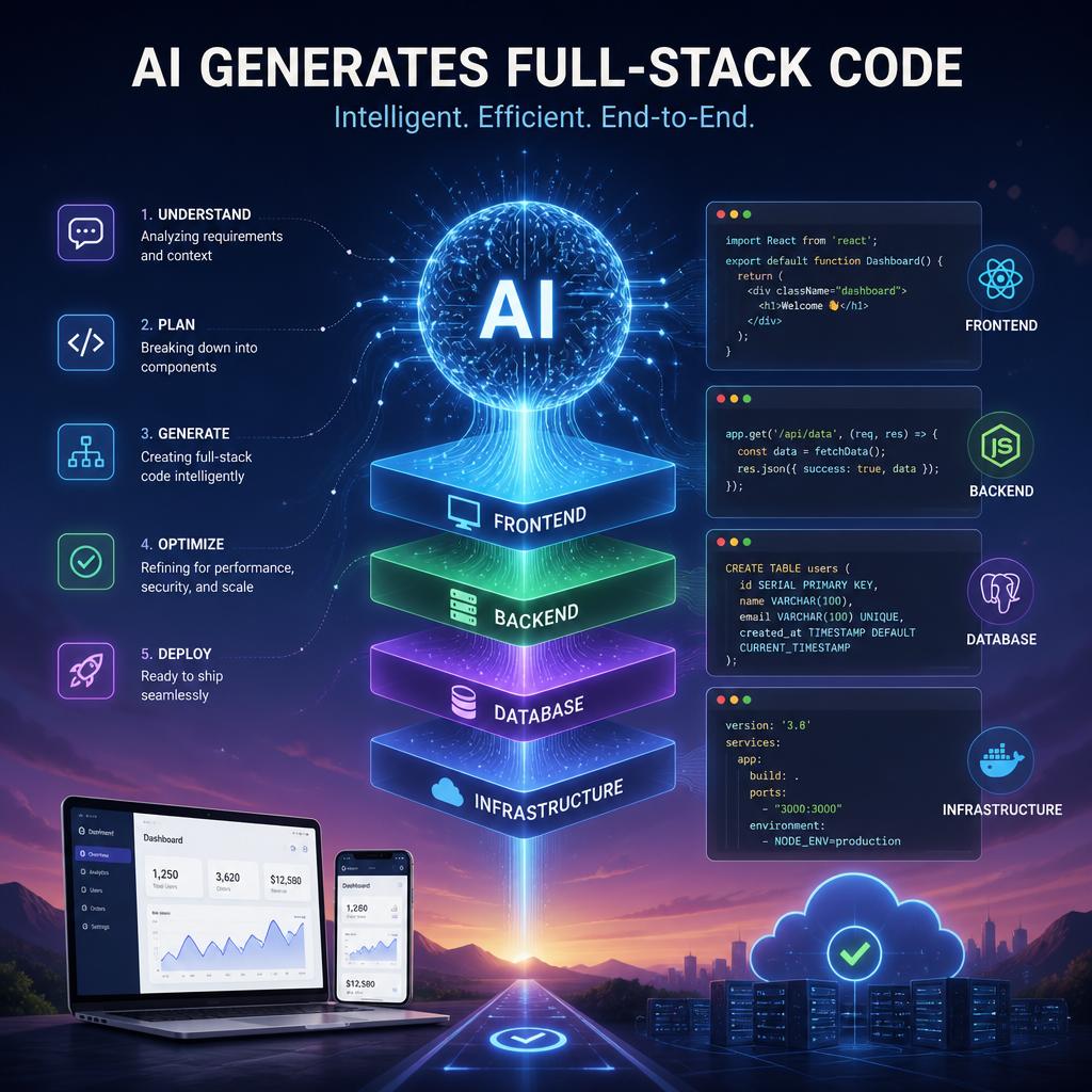 Understanding How AI Generates Full-Stack Code Efficiently
