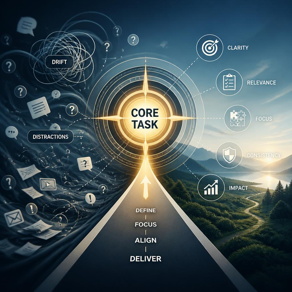 - Defining the Core Task to Prevent Drift and Irrelevant responses