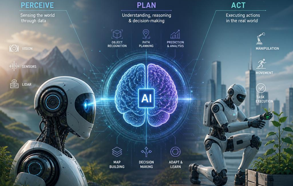 How AI Enables Robots to Perceive, Plan, and Act