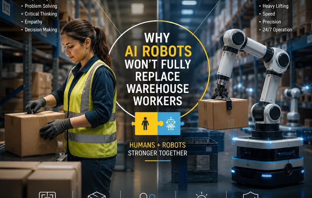 Why AI Robots Won’t Fully Replace Warehouse Workers