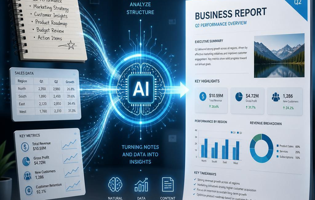 Can AI Write Business Reports From Notes and Data?