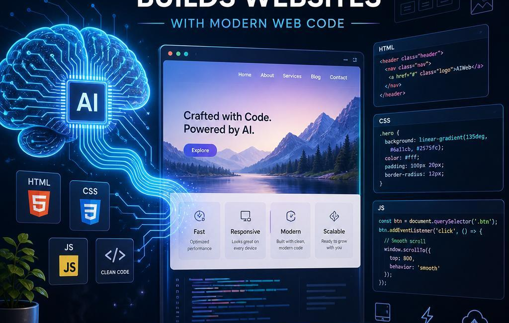 How AI Builds Websites with Modern Web Code