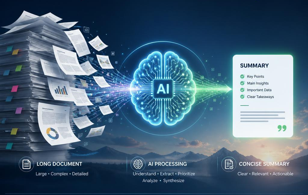 How AI Summarizes Long Documents Effectively