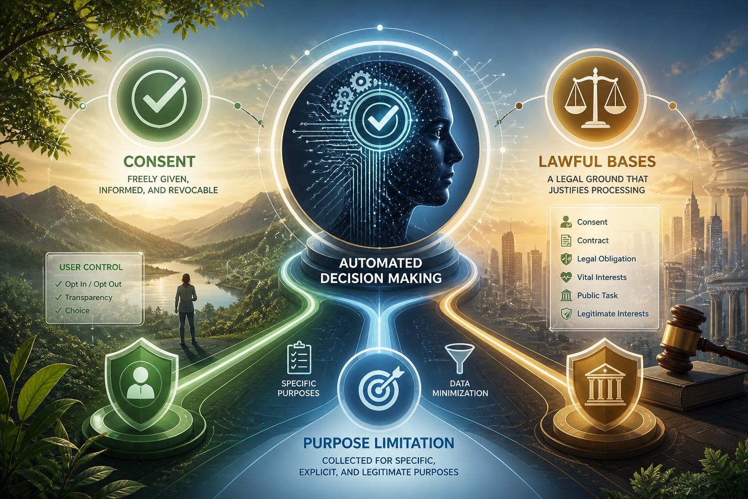 Consent, Purpose Limitationand Lawful Bases for Automated decision Making