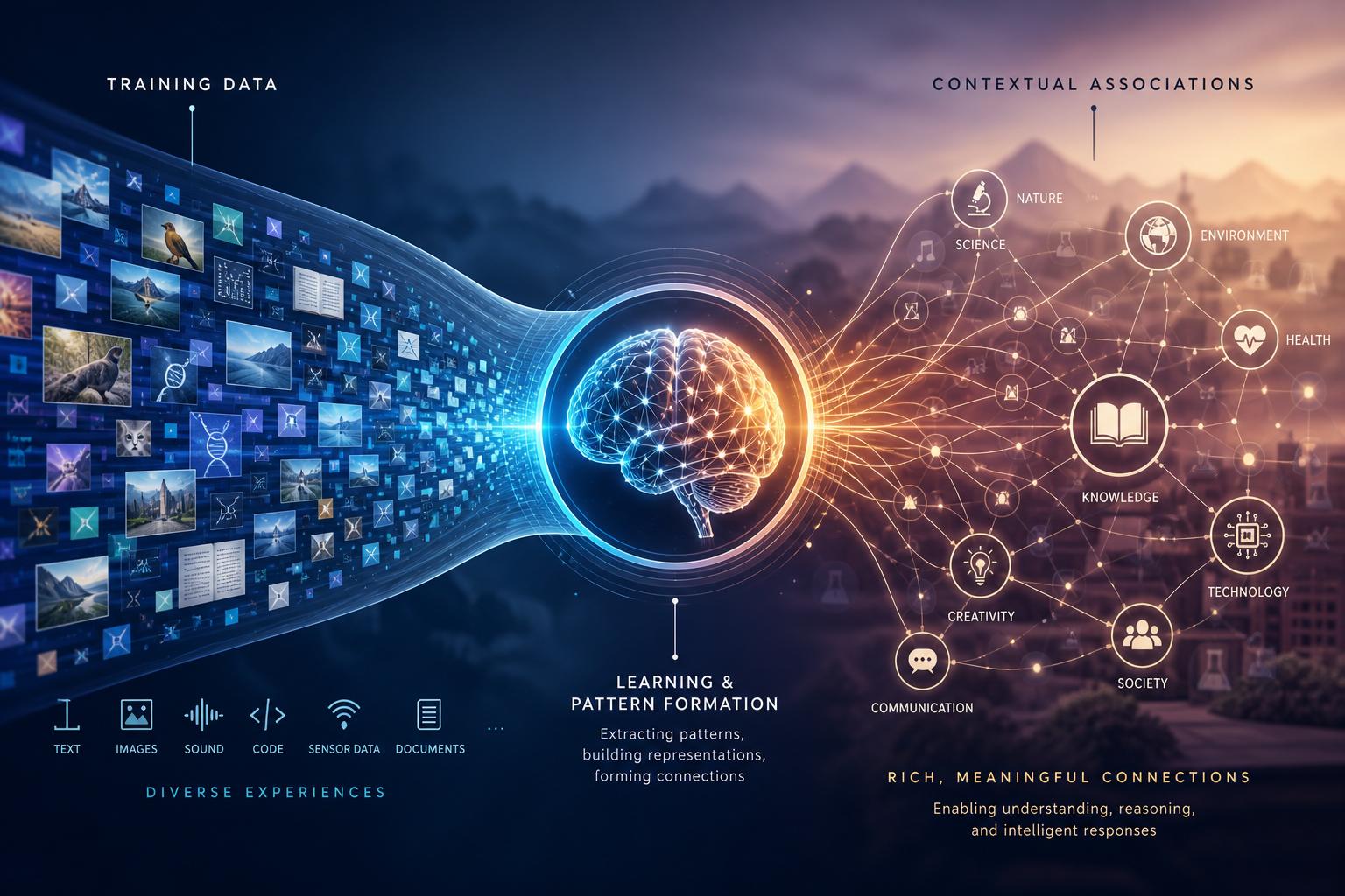 The Role of Training Data in Shaping Contextual Associations